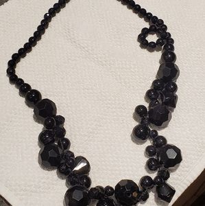 Long black necklace
